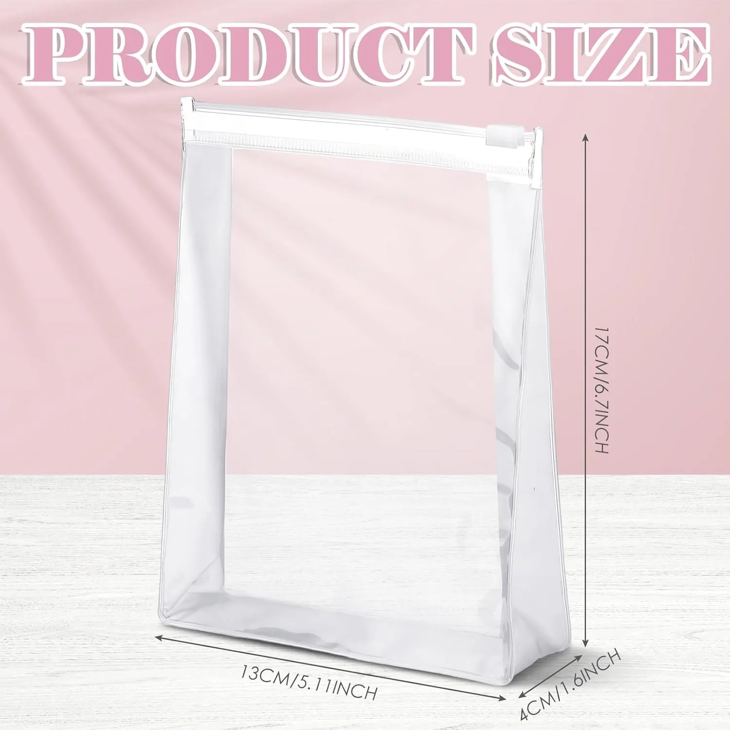 Xuniea 50 Pieces Mini Clear Makeup Bag Small Clear Zipper Pouch Travel Bag for Toiletries Plastic Cosmetic Organizer Waterproof for Women Men Vacation(5.11 x 6.7 x 1.6 in,Transparent)